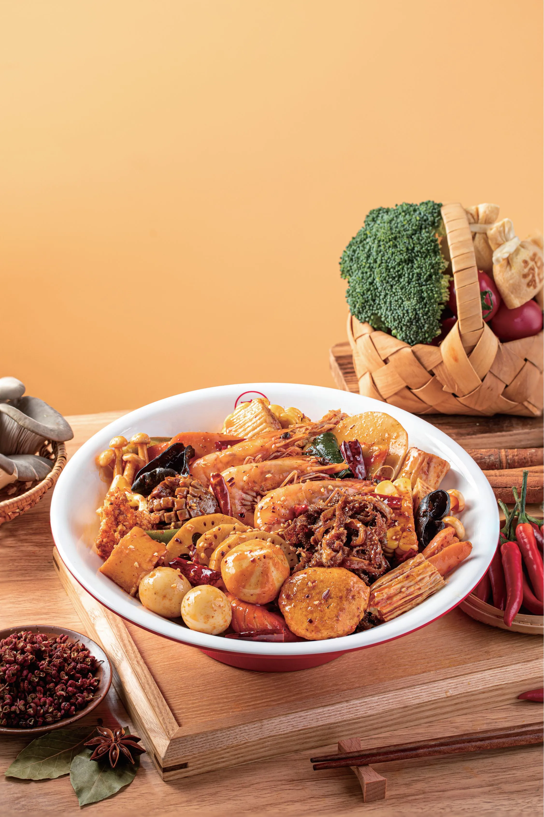 Spicy mala stir-fry with assorted ingredients at Spice House, a Chinese Restaurant in Plano