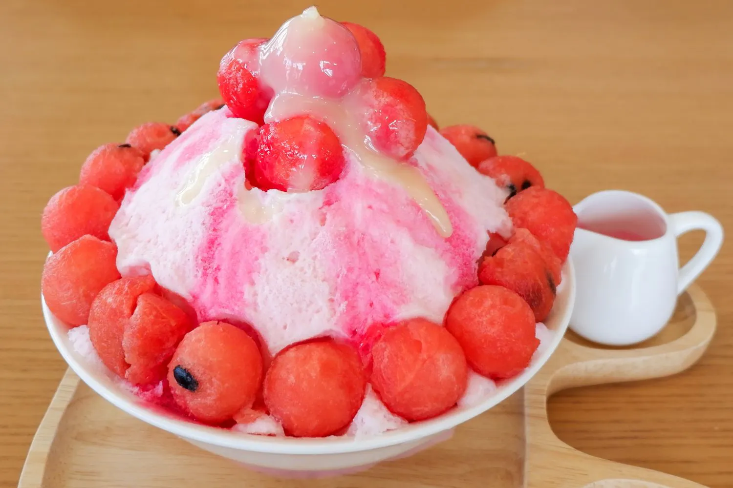 Strawberry Milk Shave Ice at Spice House, a Chinese Restaurant in Plano